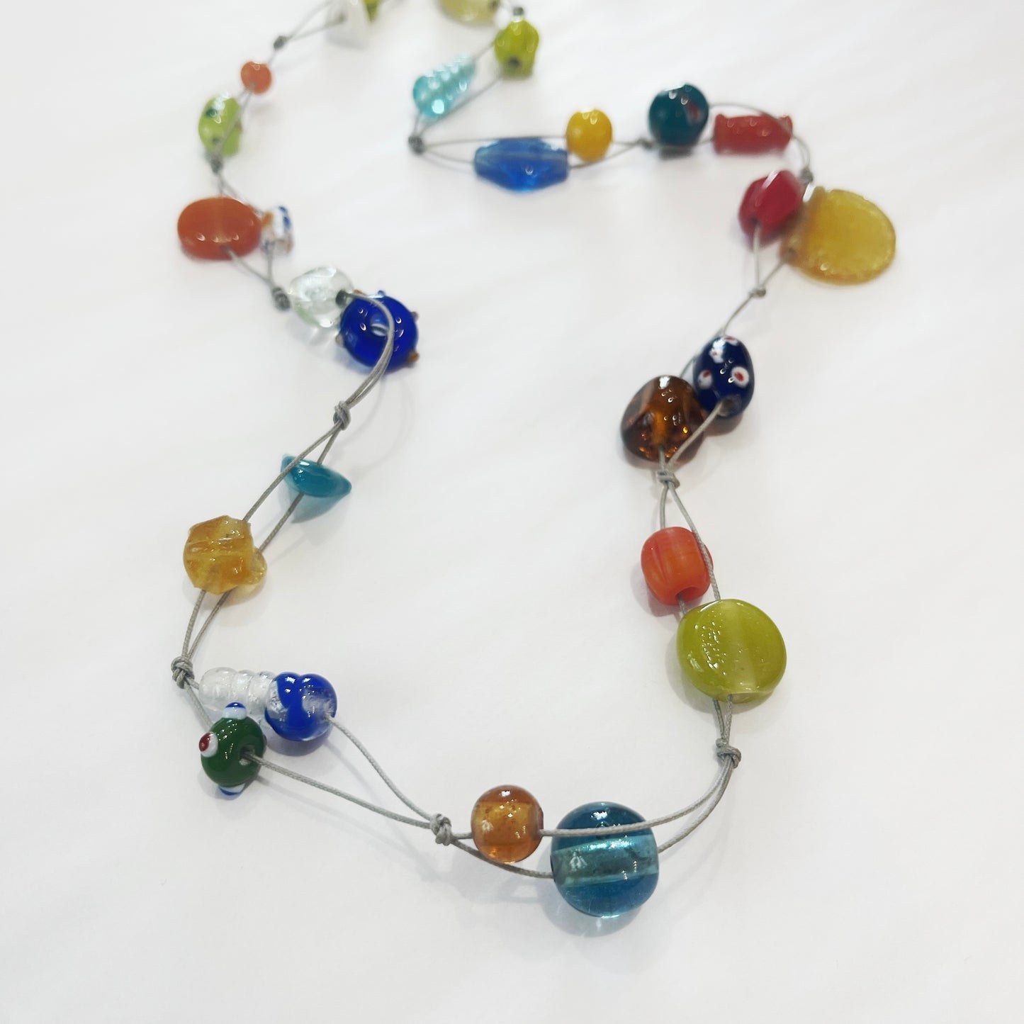 Multi Color Glass Necklace