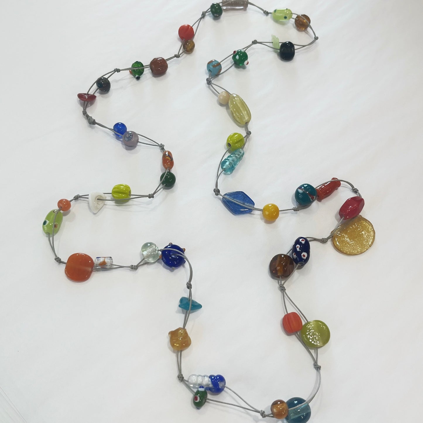 Multi Color Glass Necklace
